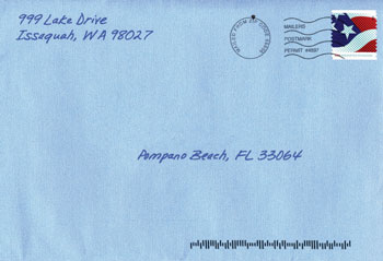 envelope front